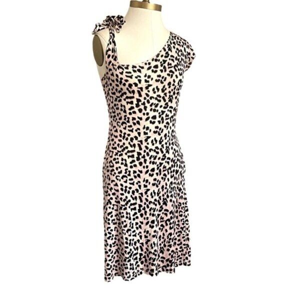 See by Chloe Pink Leopard Print Silk Jersey Asymmetric Dress - 6 🇮🇹 - Picture 2 of 10